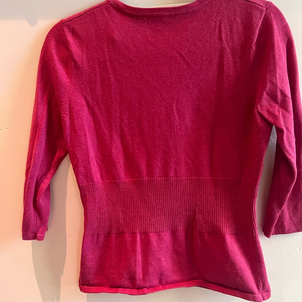 Kersh waist length fitted Pink cardigan - Picture 3 of 5